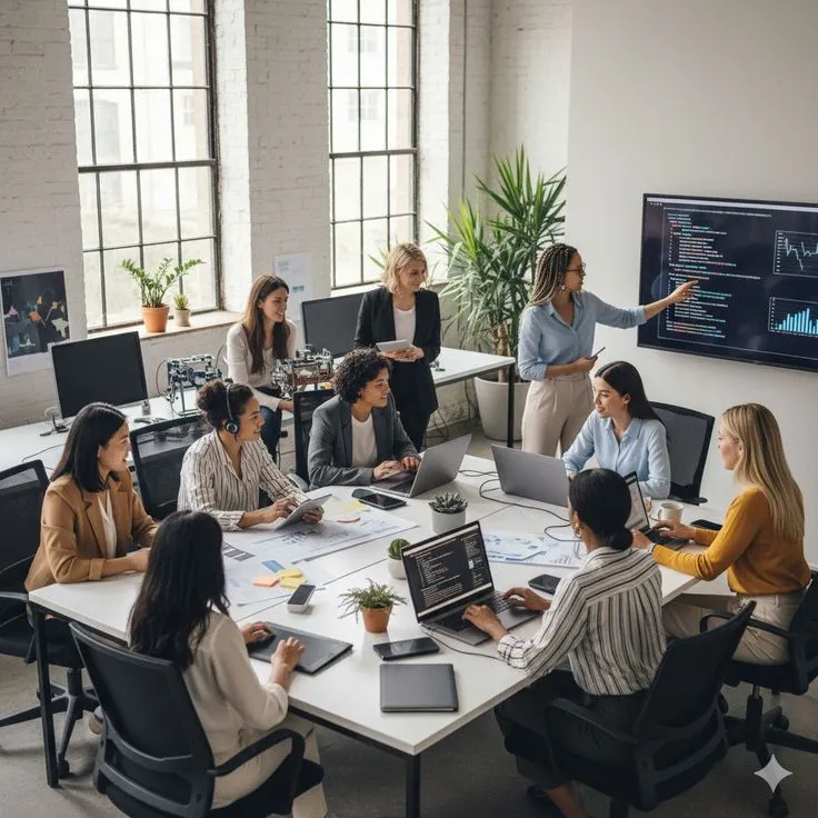 Professional consulting workspace environment